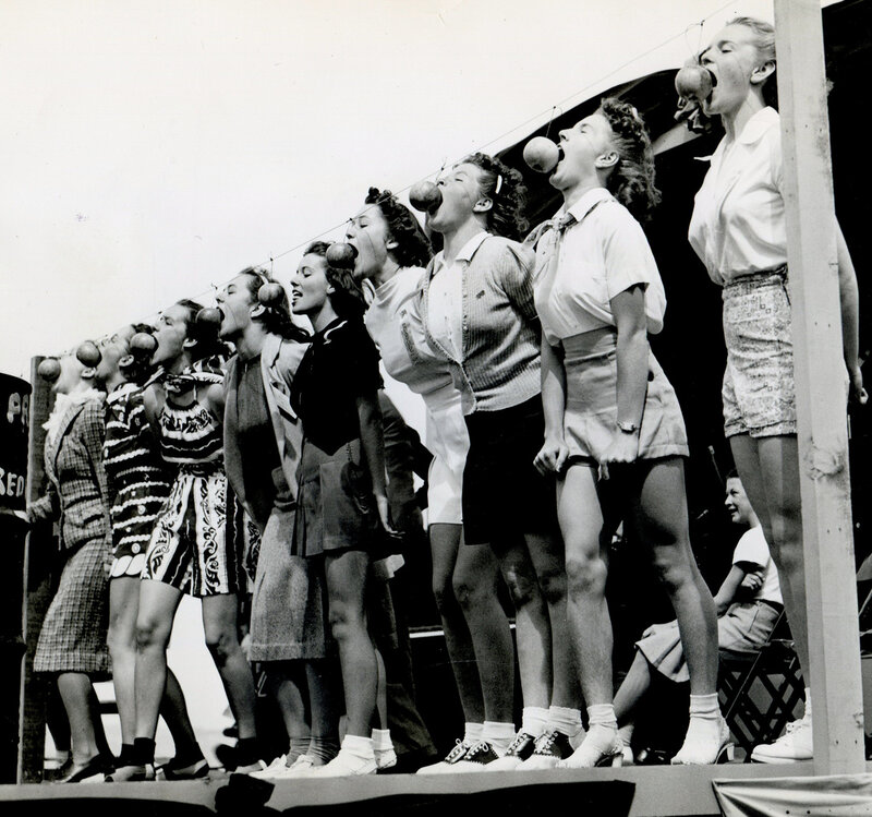 Women Blowing Bubbles