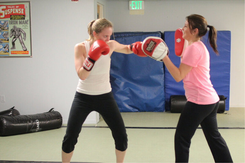 Women Boxing in Gym — Red