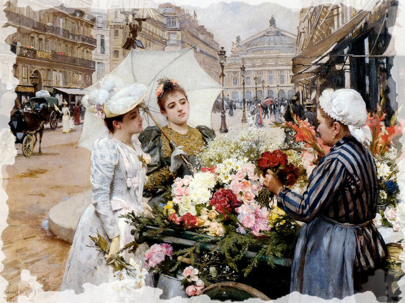 Women Buying Flowers