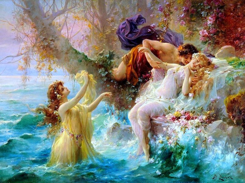 Women by the Sea — Blue