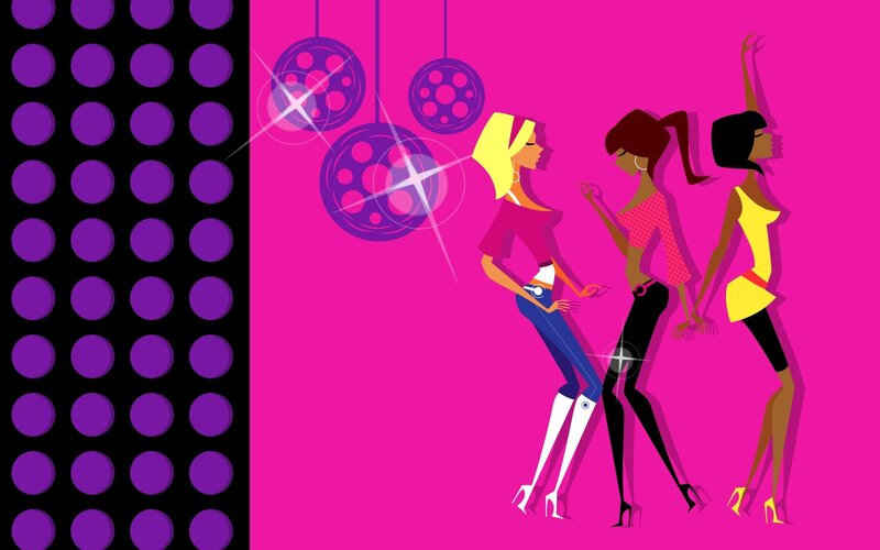 Women dancing at a disco