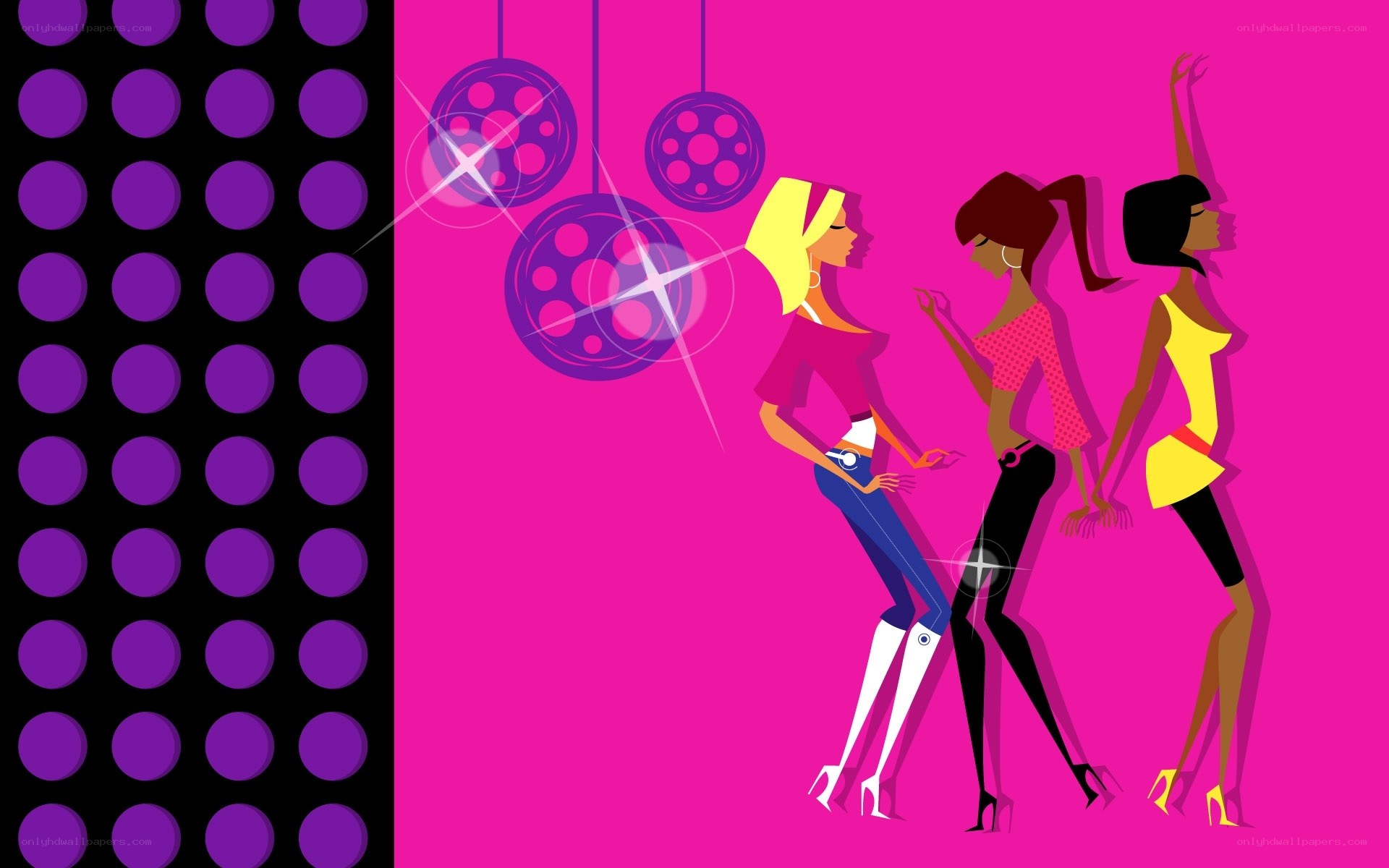 Women dancing at a disco