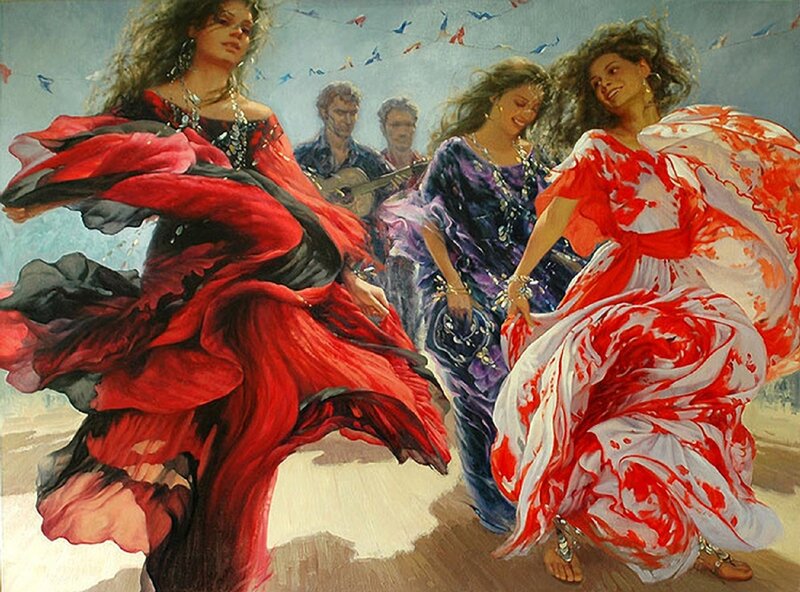 Women Dancing Flamenco