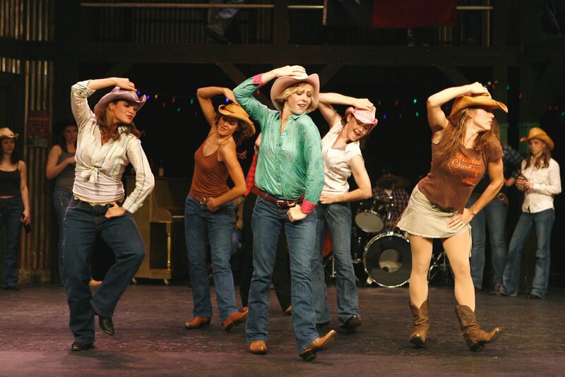 Women Dancing on Stage — Brown