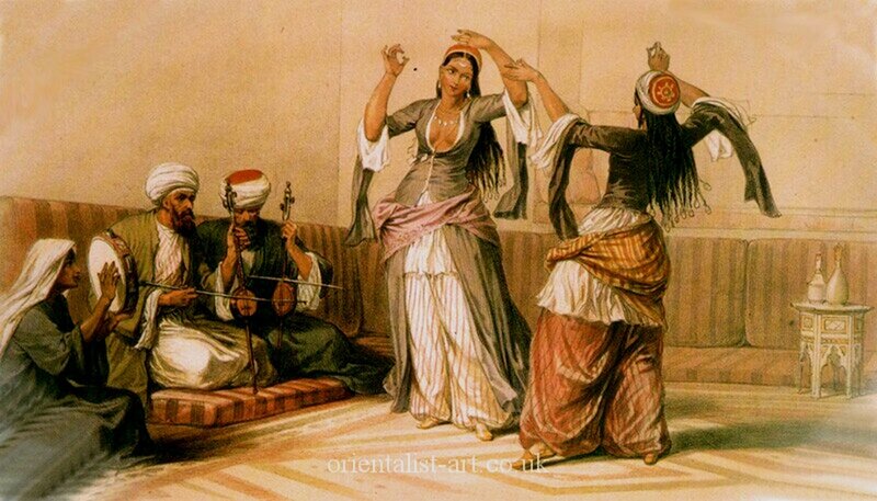 Women Dancing with Musicians