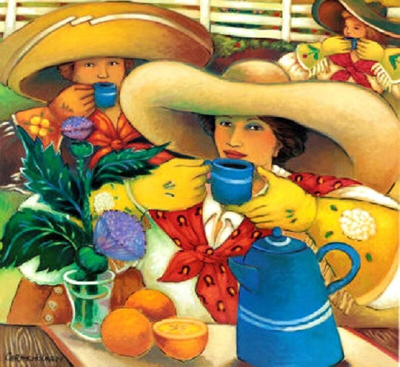 Women Drinking Tea