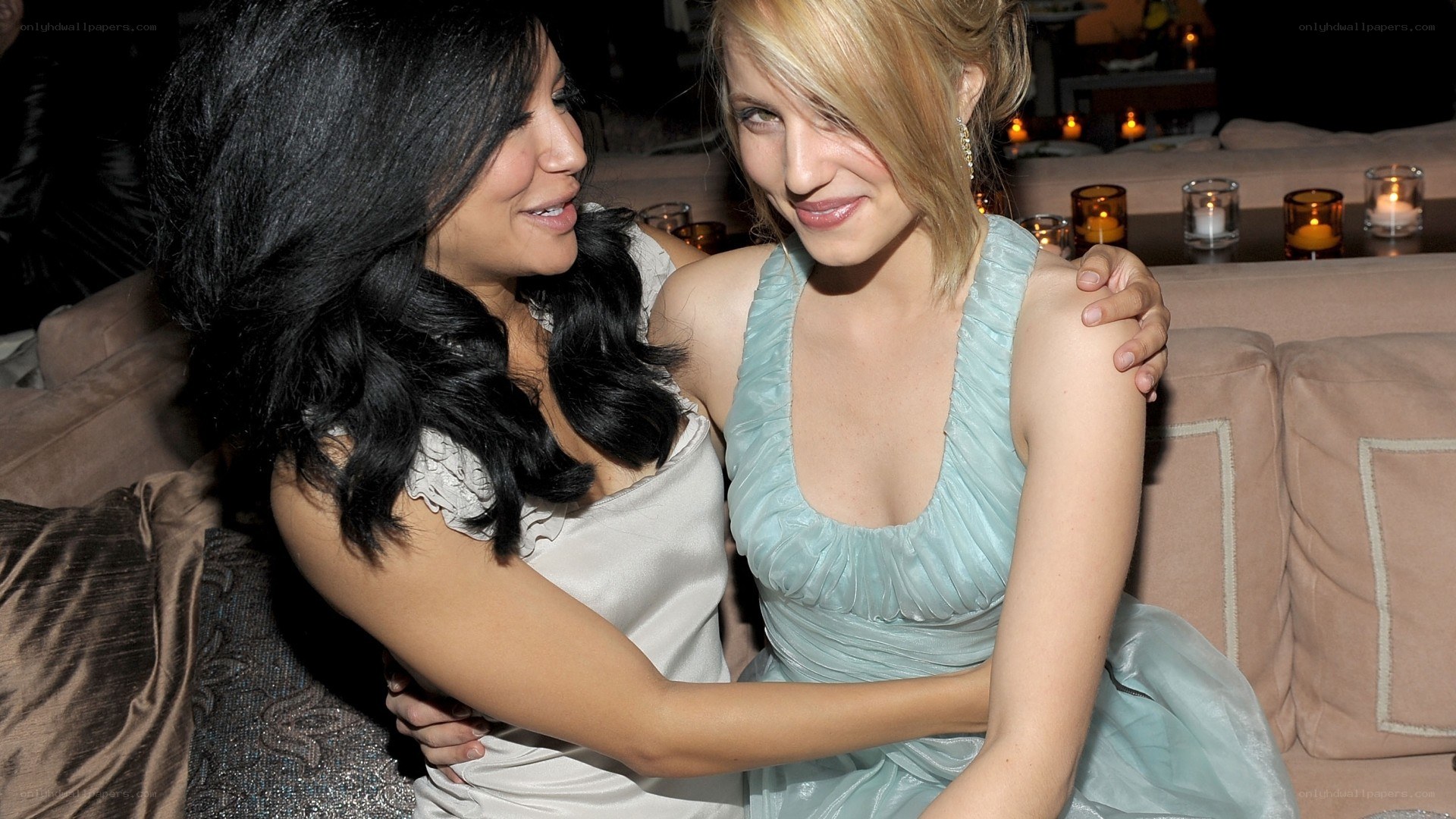 Women embracing at event