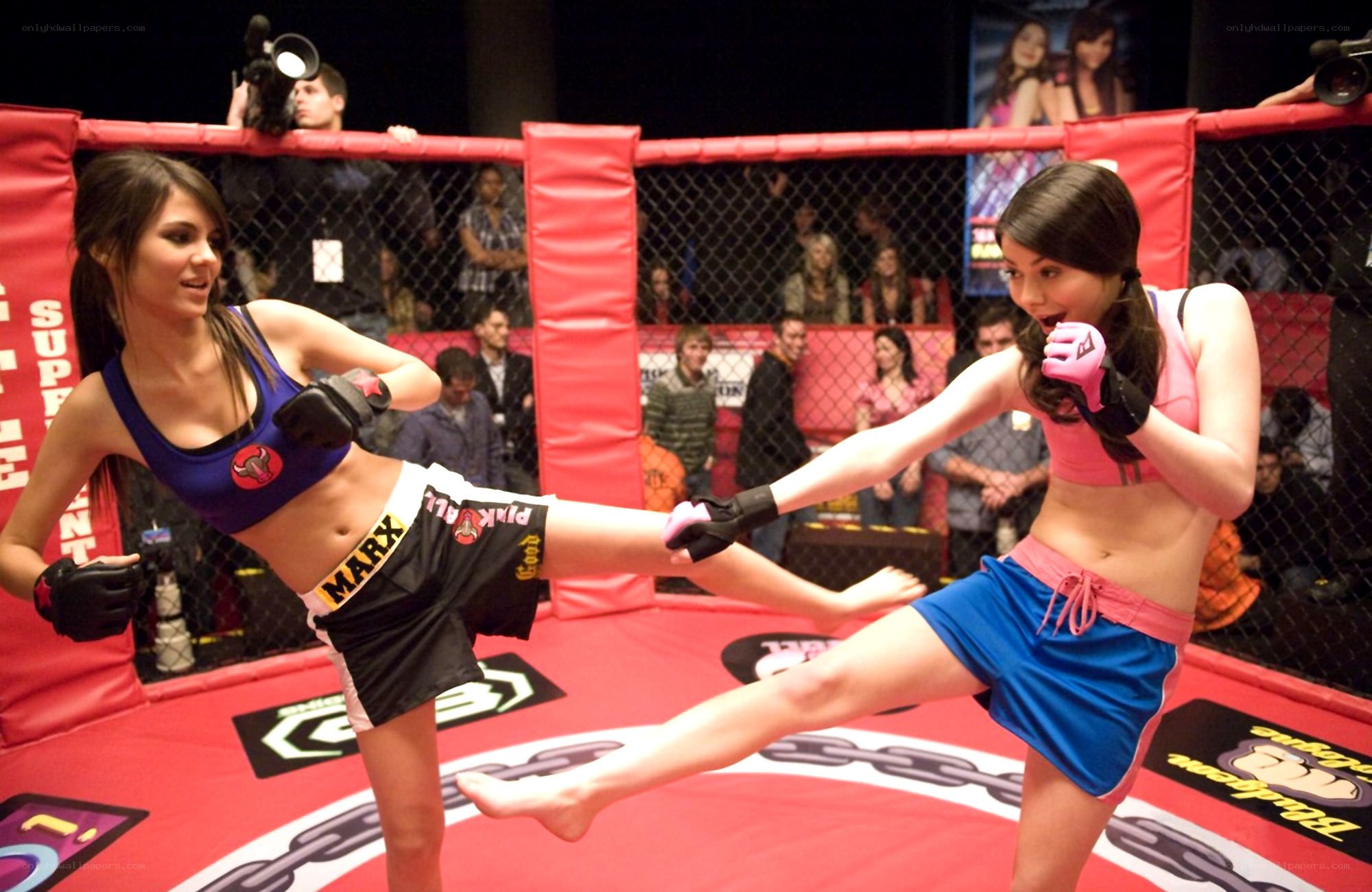 women fighting in a ring