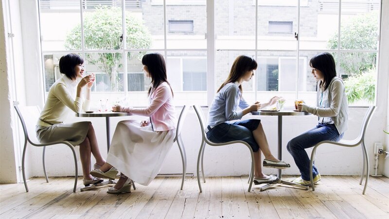Women having coffee in a cafe