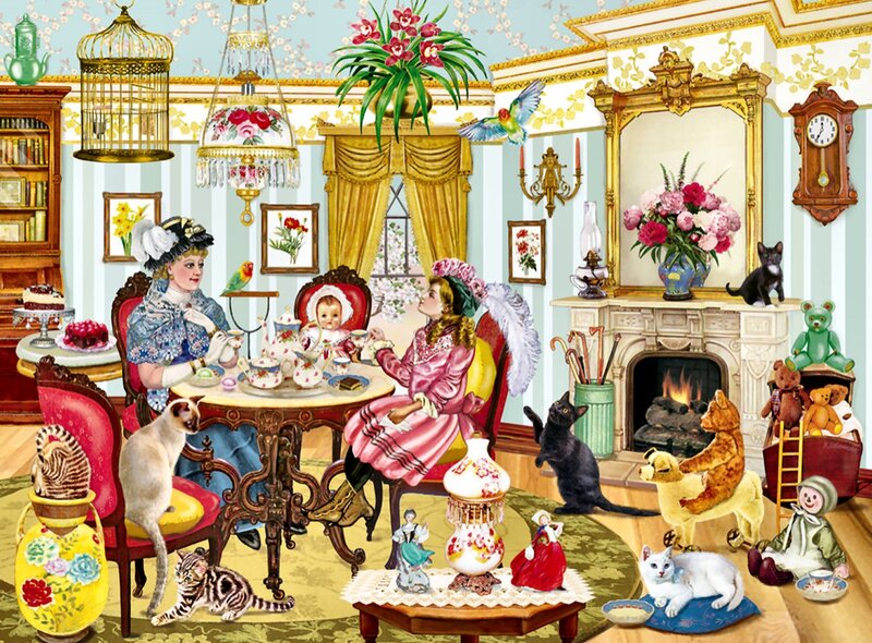 Women Having Tea Party