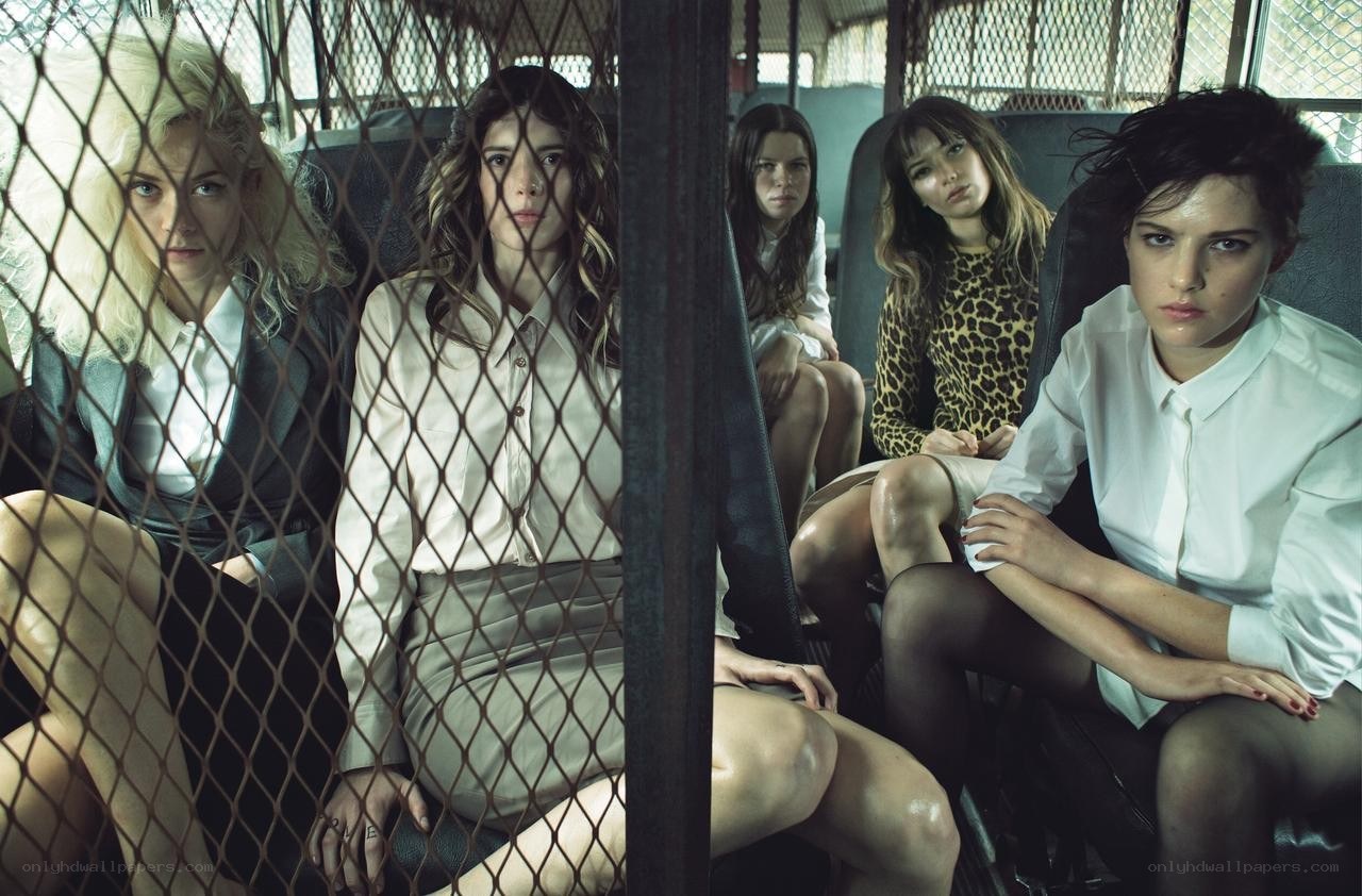 women in a cage