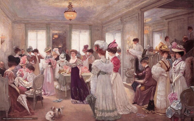 Women in a Fashion Salon