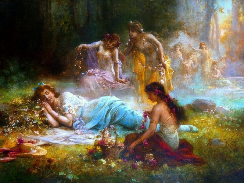 Women in a Forest — Green