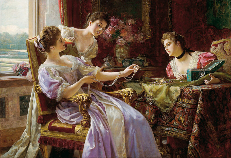 Women in a luxurious room