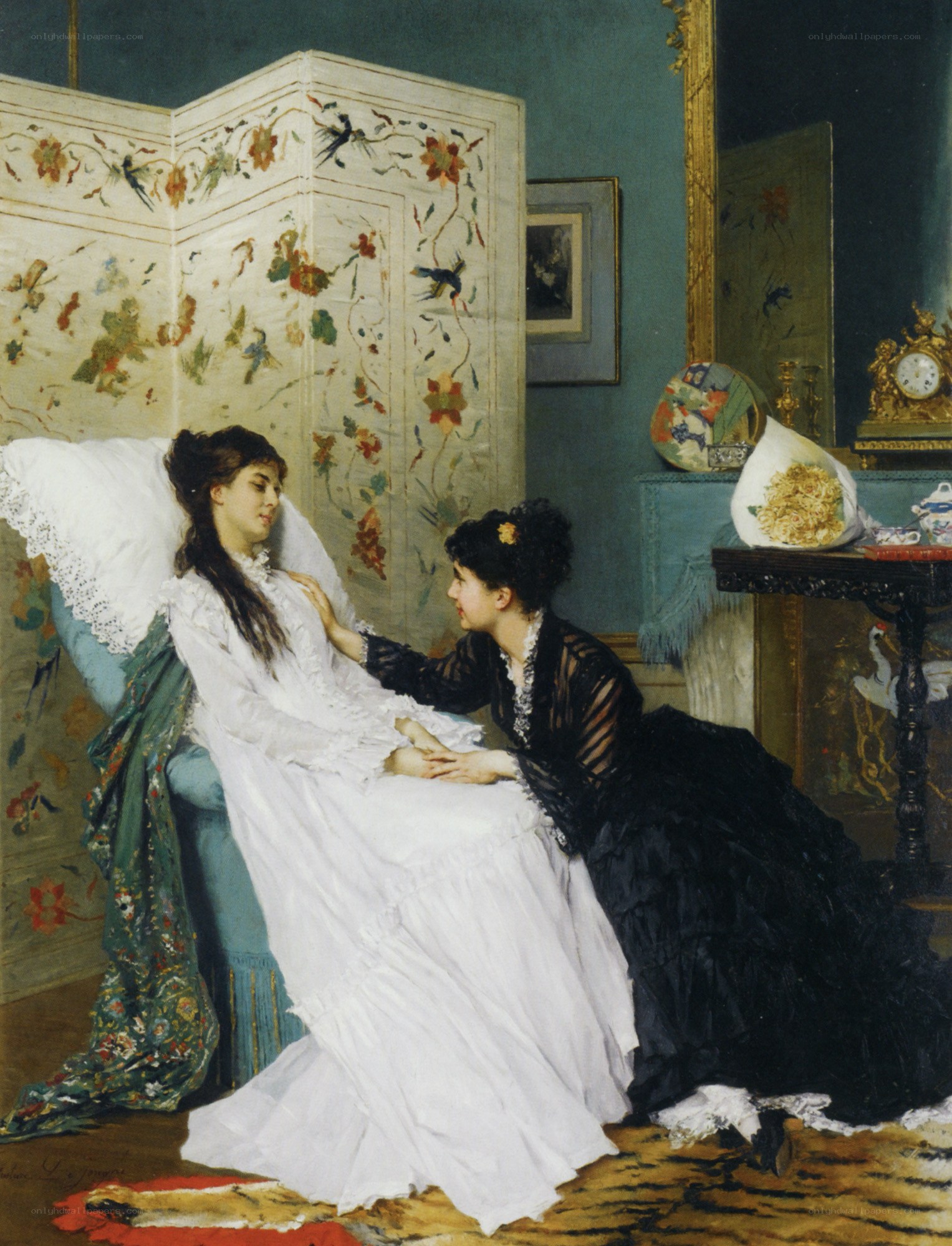 Women in a parlor