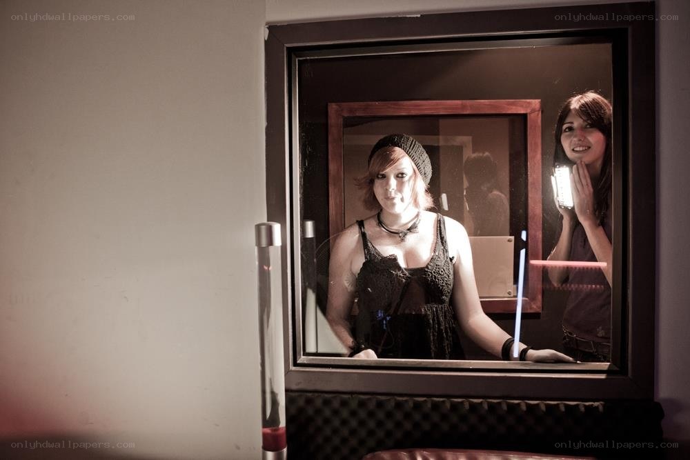 Women in a recording studio