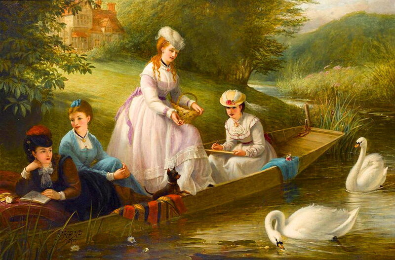 Women in a Rowboat — Green