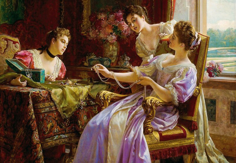 Women in a Salon — Purple