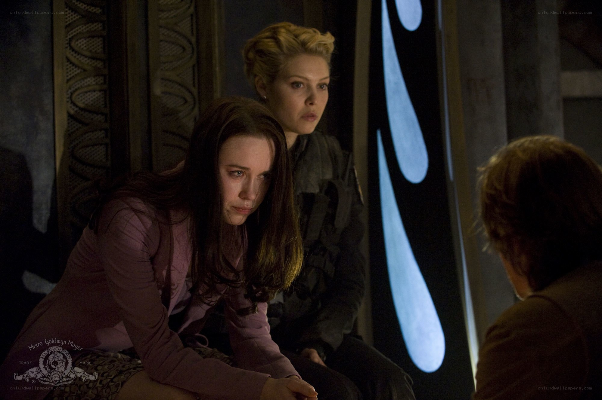 Women in a tense conversation