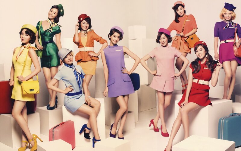 Women in Airline Uniforms — White