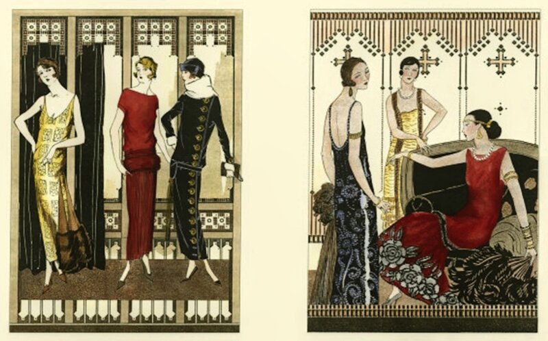 Women in Art Deco Dresses