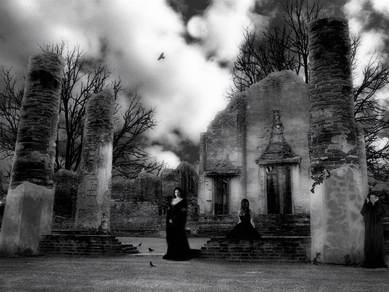 Women in Black Dresses — Dramatic, Photograph