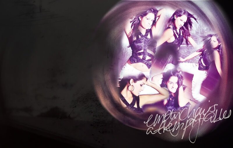 Women in Black Outfits — Purple, Dramatic