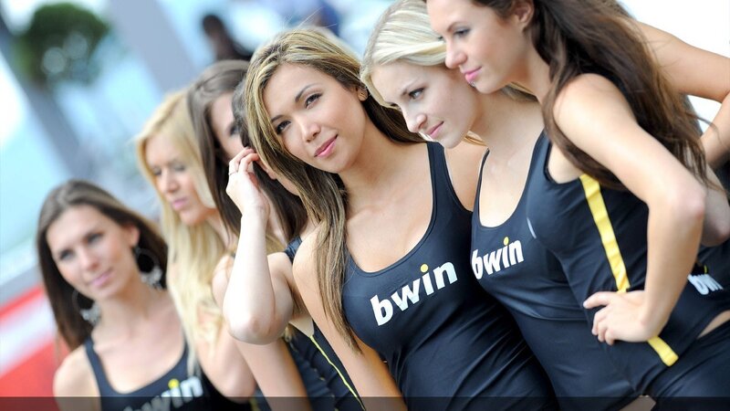 Women in bwin uniforms at event