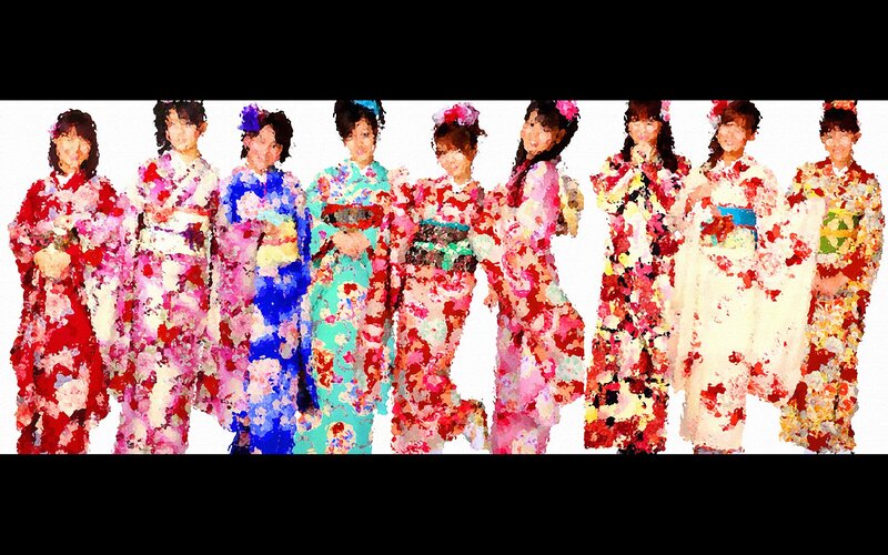 women in colorful kimonos