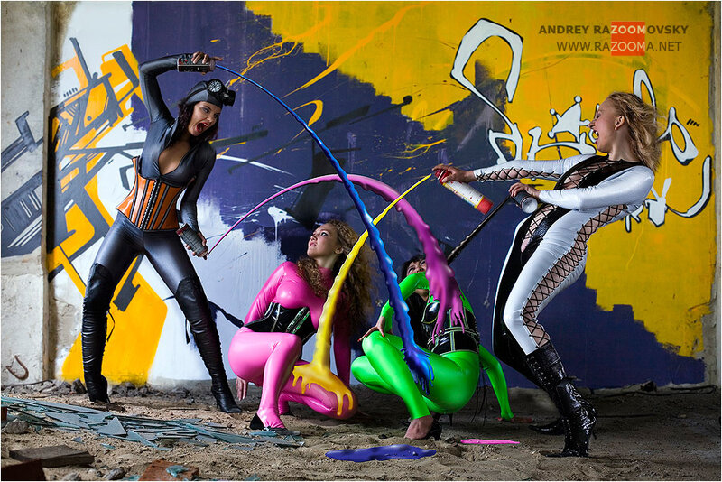 Women in Colorful Suits