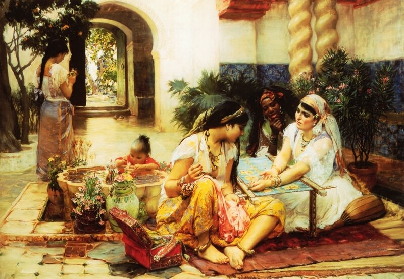 Women in Courtyard