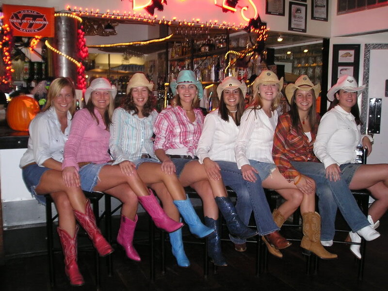 Women in Cowboy Hats — Red