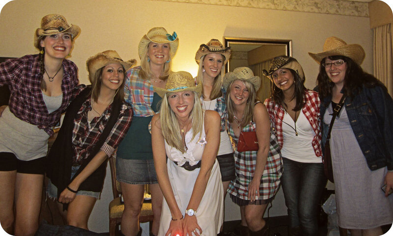 Women in Cowboy Hats — White