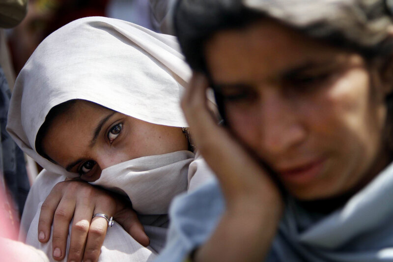 Women in distress at a gathering