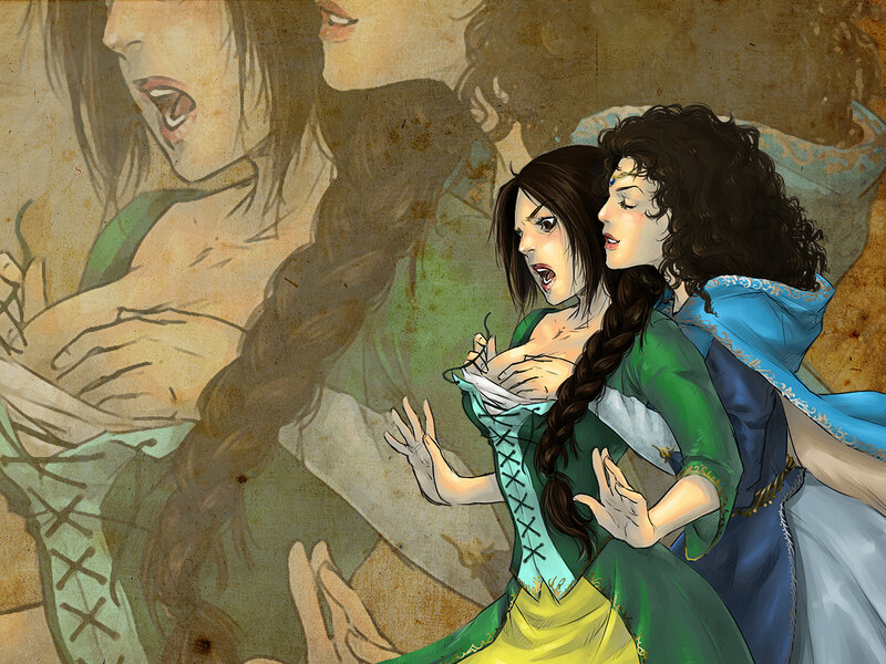 Women in distress from a vision