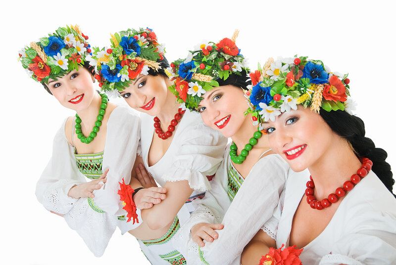 Women in Floral Crowns — White