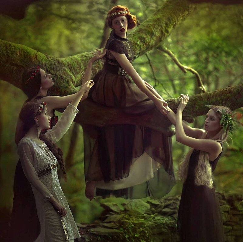 Women in Forest — Green