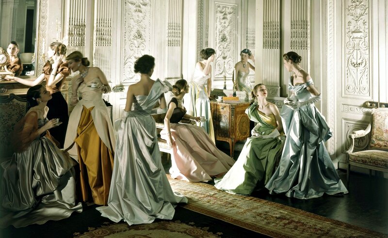 Women in Formal Gowns — Silver, Elegant