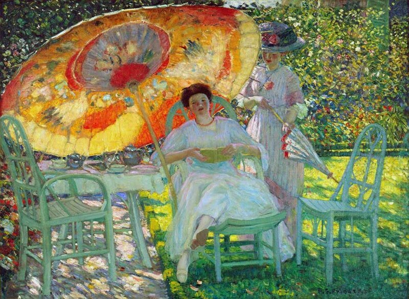Women in Garden — Green