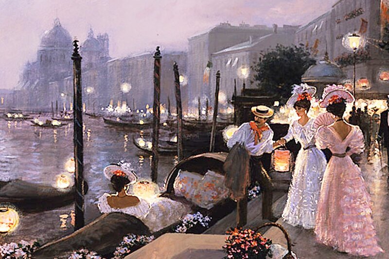 Women in Gondola at Night