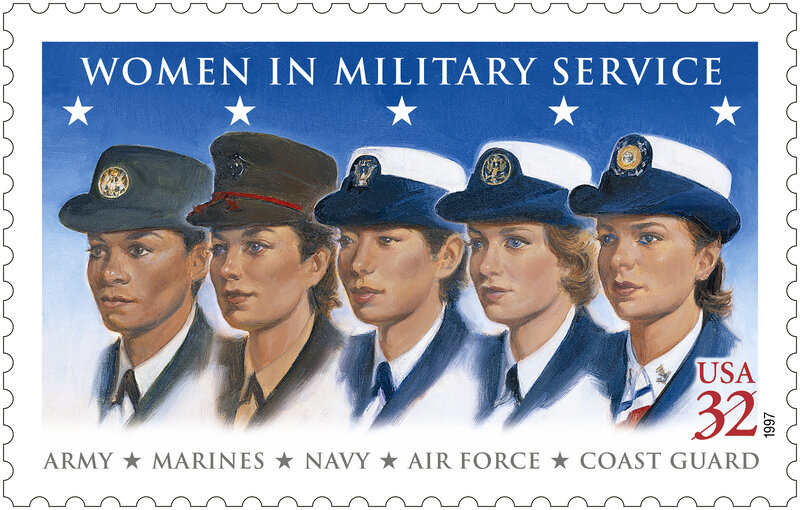 Women in Military Uniforms — Blue