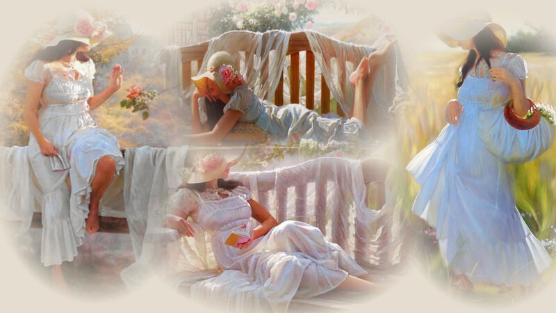 Women in Pastel Dresses