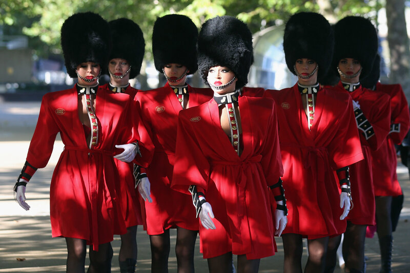 Women in Red Uniforms