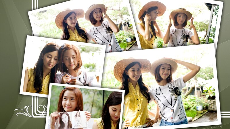 women in straw hats collage
