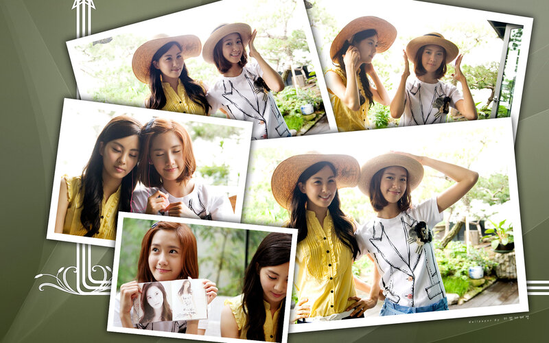 Women in straw hats collage