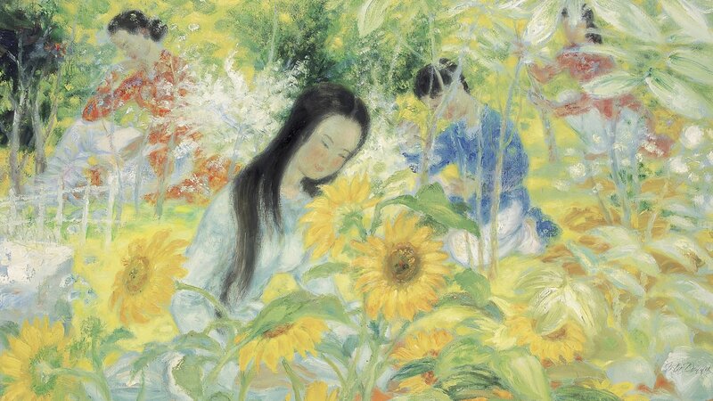 Women in Sunflower Field