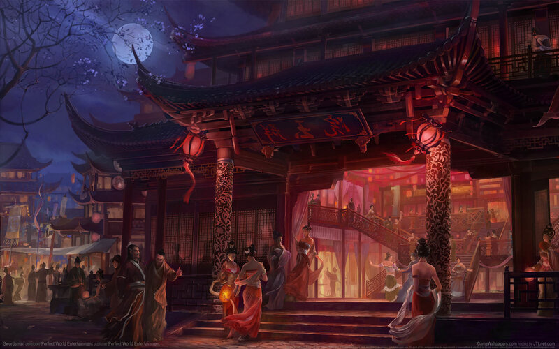Women in Traditional Dresses — Red, Dramatic
