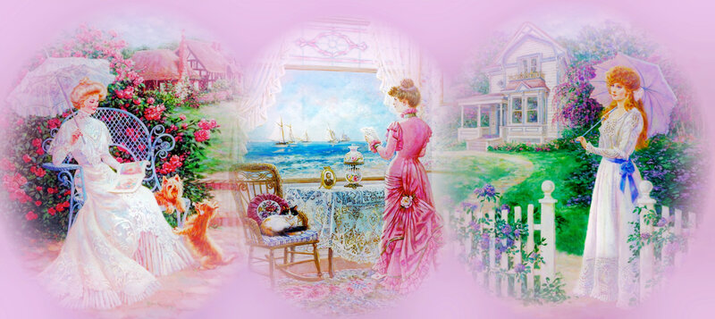 Women in Victorian Dresses