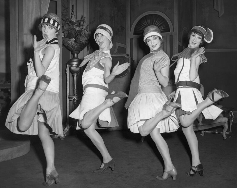 Women in vintage dance poses