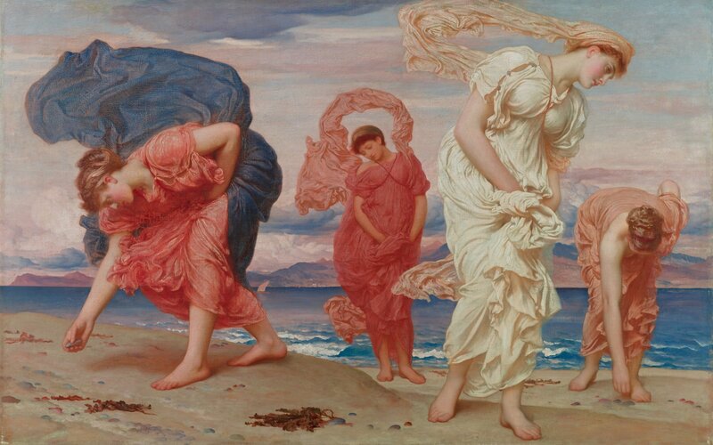 Women on a Beach — Blue, Dramatic